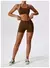 Imagem do Seamless Yoga Gym Fatos com Shorts para Mulheres, Top Curto, Sexy Bra, Calças R