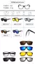 Óculos de sol quadrados com clipe magnético, 5 lentes, masculino, polarizado, - loja online