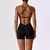 Seamless Yoga Gym Fatos com Shorts para Mulheres, Top Curto, Sexy Bra, Calças R - comprar online