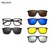 Imagem do Óculos de sol quadrados com clipe magnético, 5 lentes, masculino, polarizado,