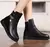 Sólido preto novas mulheres marca de luxo designer botas de neve metal clássic - comprar online
