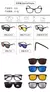 Imagem do Óculos de sol quadrados com clipe magnético, 5 lentes, masculino, polarizado,