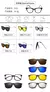 Óculos de sol quadrados com clipe magnético, 5 lentes, masculino, polarizado, na internet