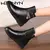 Sólido preto novas mulheres marca de luxo designer botas de neve metal clássic - comprar online