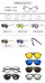 Óculos de sol quadrados com clipe magnético, 5 lentes, masculino, polarizado, na internet