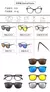 Óculos de sol quadrados com clipe magnético, 5 lentes, masculino, polarizado, - comprar online