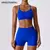 Seamless Yoga Gym Fatos com Shorts para Mulheres, Top Curto, Sexy Bra, Calças R