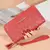 Carteira longa feminina bolsas borla moeda bolsa titular do cartão carteiras du - comprar online