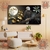 Imagem do Quadro decorativo grande. Aguia, lua cheia e folhas douradas.