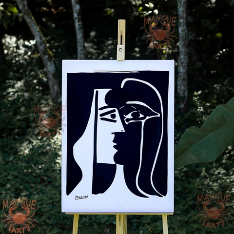 Quadro Decorativo O Beijo de Pablo Picasso 1969 - Arte em Tela Acetinada