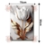 Quadro Decorativo Flor Tulipa Branca e Dourada - Elegância em Tela Acetinada, Impressão de Alta Qualidade, Pronto para P