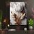 Quadro Decorativo Flor Tulipa Branca e Dourada - Elegância em Tela Acetinada, Impressão de Alta Qualidade, Pronto para P - mangueart
