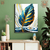 Folha Dourada em Azul Profundo - comprar online