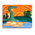 Quadro decorativo obra de arte Tarsila do Amaral: Sol Poente. impressão em alta resolução tela acetinada. - comprar online