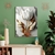 Quadro Decorativo Flor Tulipa Branca e Dourada - Elegância em Tela Acetinada, Impressão de Alta Qualidade, Pronto para P