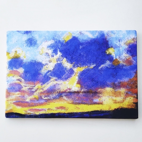 Claude Monet - Entardecer - Arte impressionista em Tela Acetinada
