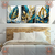 Kit trio quadros decorativos para sala, quarto, hall, salao de beleza, copa. Arte moderana luxo flores e folhas douradas - loja online