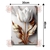 Quadro Decorativo Flor Tulipa Branca e Dourada - Elegância em Tela Acetinada, Impressão de Alta Qualidade, Pronto para P - loja online