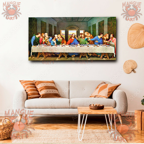 Quadro Decorativo A Santa Ceia - Leonardo da Vinci - Arte Clássica em tela acetinada - comprar online