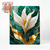 Quadro decorativo. Flor lírio dourada, sobre o marmore. tela acetinada. - loja online