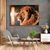 Quadro Decorativo Leão com coroa de espinhos e cruz - Arte em Tela Acetinada, Pronto para Pendurar na internet