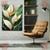 Quadro decorativo. Flor lírio dourada, sobre o marmore.tela acetinada. - mangueart