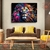 Quadro decorativo extra grande. leão colorido para sala. tela acetinada. na internet