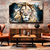 Quadro Decorativo Leão de Mármore - Arte Moderna, Decorativo para Sala, Quarto, Escritório, Pronto para Pendurar