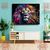 Quadro decorativo extra grande. leão colorido para sala. tela acetinada. - loja online