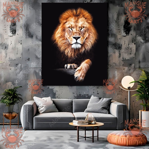 Quadro decorativo Leão de Judá - Arte em Tela Acetinada