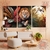 Quadro Decorativo Triplo Leão Tropical e Lua Cheia – Para Sala, Quarto, Escritório - comprar online