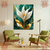 Quadro decorativo. Flor lírio dourada, sobre o marmore. tela acetinada. na internet