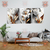 Quadro Decorativo Trio de Tulipas e Lírio Brancos e Dourados - Alta Qualidade, Pronto para Pendurar - comprar online