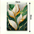 Kit trio quadros decorativos luxo, para sala, quarto, hall, copa, escritorio, salão de beleza Flores de lirio branco e d