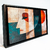 Quadro decorativo Rosto Geométrico Abstrato tela acetinada opçoes de moldura decoração moderna.