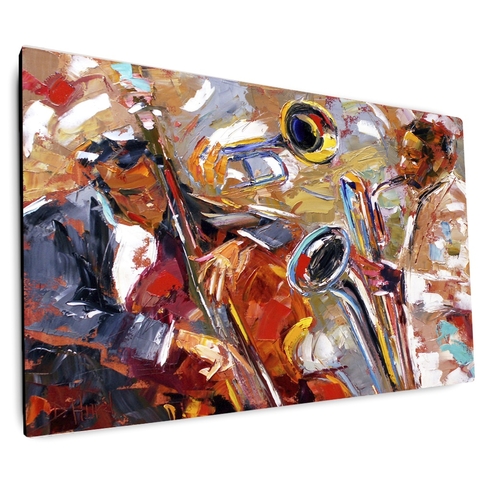 Jazz em Movimento - Arte em Tela Acetinada