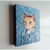 Quadro decorativo tela, Van Gogh Auto retrato com terno azul. obras famosas com gatinhos. - comprar online
