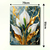 Flor de lírio dourada, sobre o marmore. - comprar online