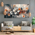 Conjunto de Quadros Decorativos Abstratos - Flores e Geometria, Decoração Moderna para Casa - comprar online