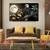 Quadro decorativo grande. Aguia, lua cheia e folhas douradas.