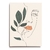Quadro arte moderna Boho, rosto feminino com folhas.