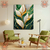 Quadro decorativo. Flor lírio dourada, sobre o marmore.tela acetinada. na internet