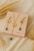 Brinco Lua Dourada Com Pedra Natural Verde Folheado Ouro - SWEET LUCY: Bijuterias Finas Semijoias Acessórios Femininos