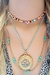 Choker Pedrinhas Coloridas Olho Grego Folheado a Ouro 18k na internet