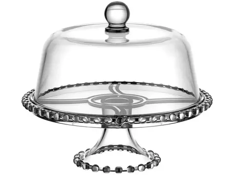 Boleira de Vidro com Tampa Dome 30cm – Sofisticação e Encanto à Mesa