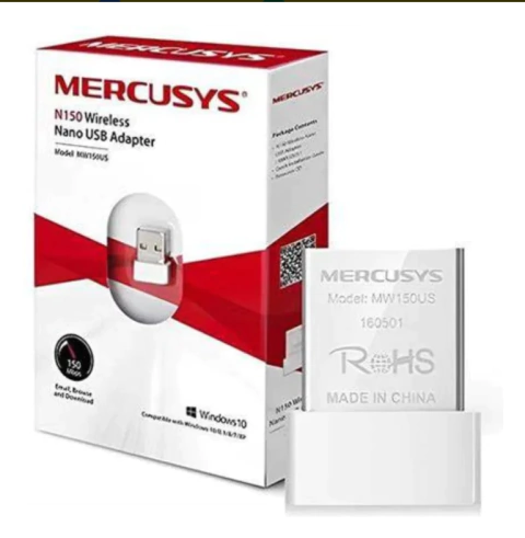 Adaptador Red Usb a Wifi Mercusys Mw150us Nano N150 150 mbps