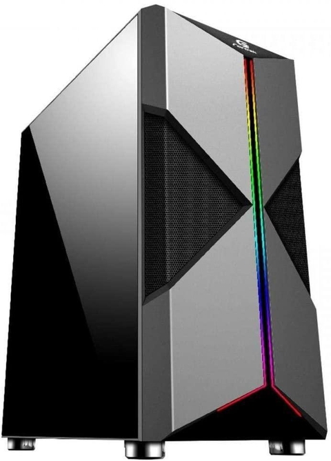 GABINETE GAMER MID TOWER ATX HOLT RGB PRETO - FORTREK