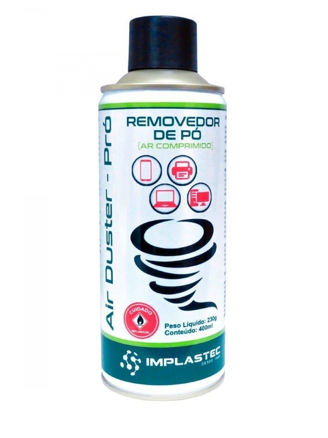 AR COMPRIMIDO AEROSSOL AIR DUSTER PRO 400ML 230G - IMPLASTEC