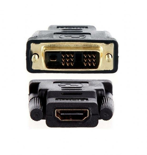ADAPTADOR DVI 18+1 MACHO PARA HDMI FÊMEA - 5+