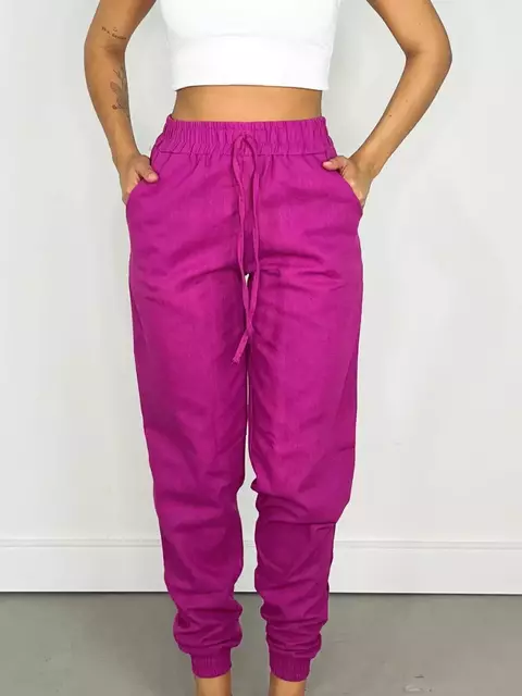 Calça Feminina Linho Jogger Sabrina